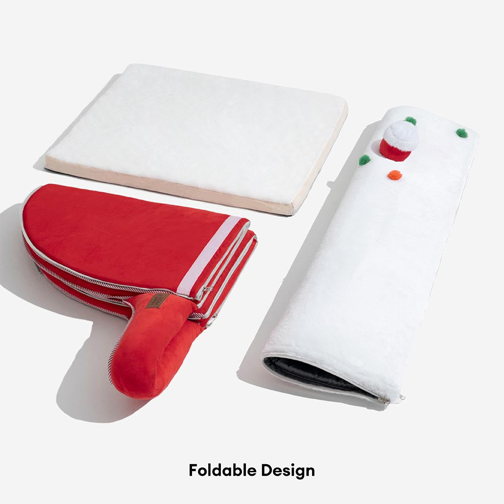 Letto per cani ortopedici di Snow House Festive - Calore natalizio