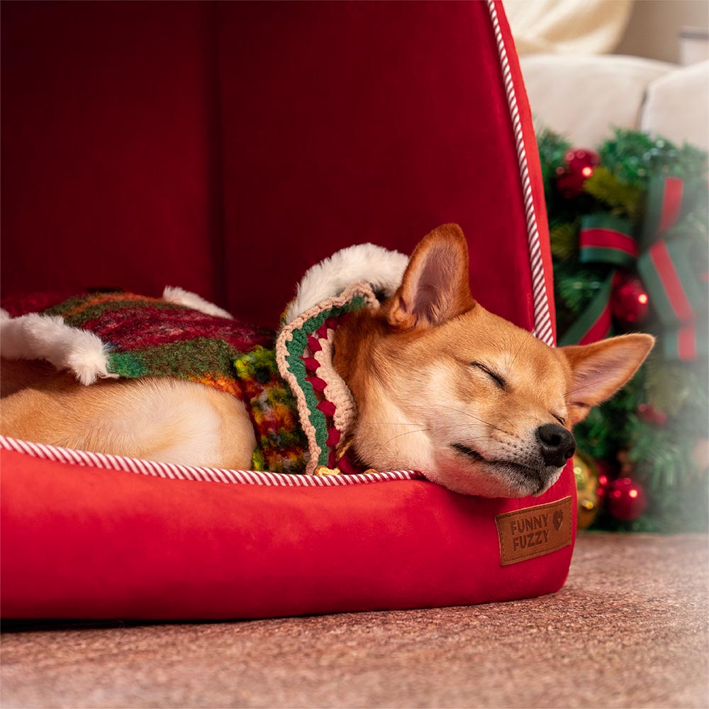Letto per cani ortopedici di Snow House Festive - Calore natalizio