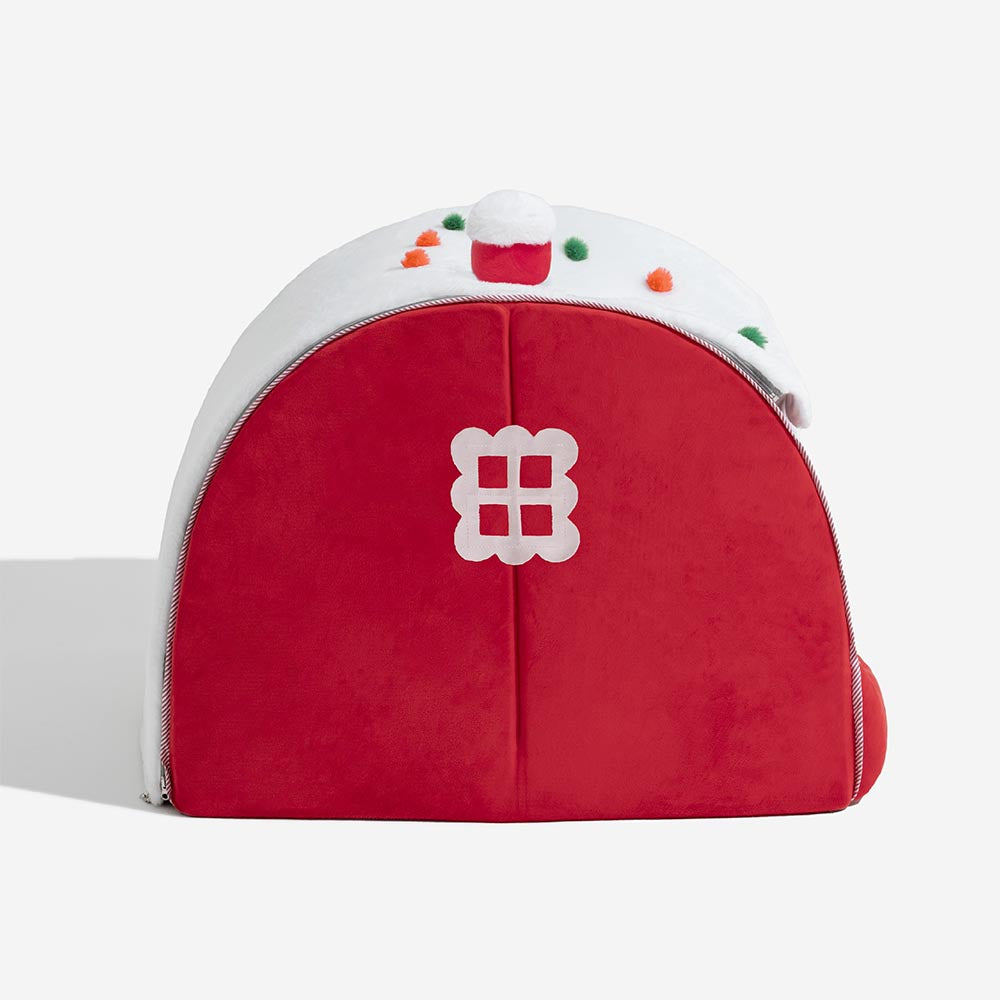 Letto per cani ortopedici di Snow House Festive - Calore natalizio