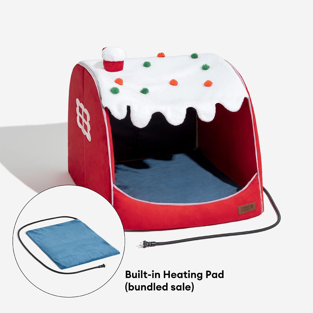 Letto per cani ortopedici di Snow House Festive - Calore natalizio