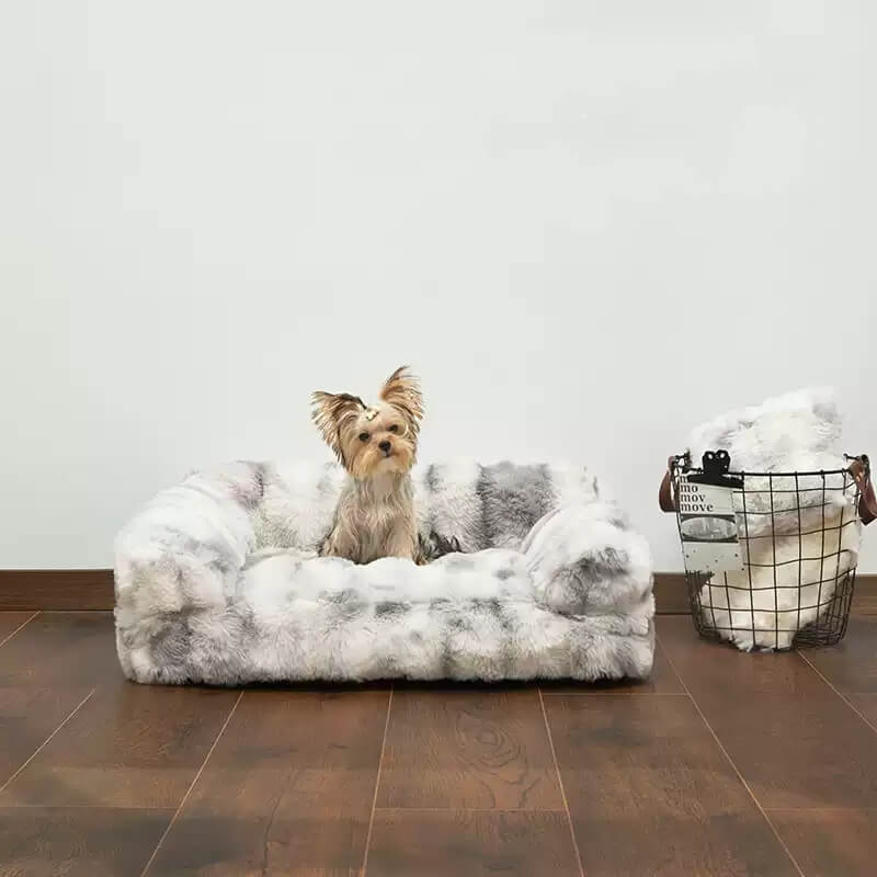 Fluffy peluche addensato accogliente Pet Balming Letto Cagnolo divano gatto
