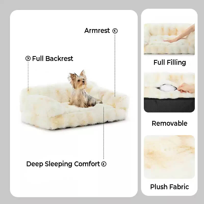 Fluffy peluche addensato accogliente Pet Balming Letto Cagnolo divano gatto
