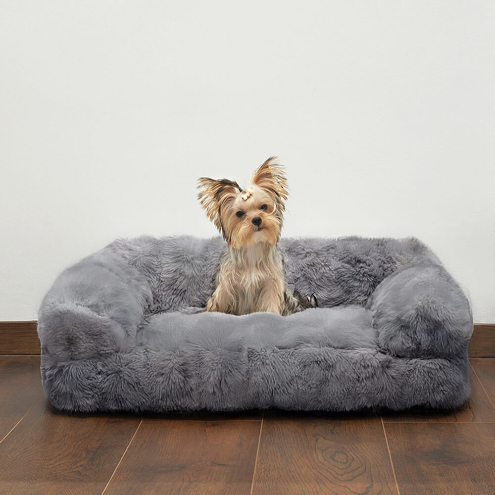 Fluffy peluche addensato accogliente Pet Balming Letto Cagnolo divano gatto