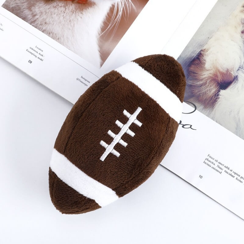 Interaktives Fußball-Plüsch-Kauspielzeug, quietschendes Hundespielzeug