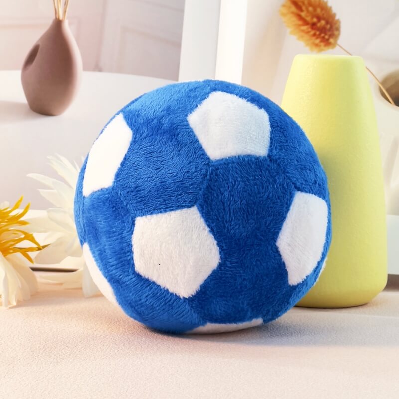 Interaktives Fußball-Plüsch-Kauspielzeug, quietschendes Hundespielzeug
