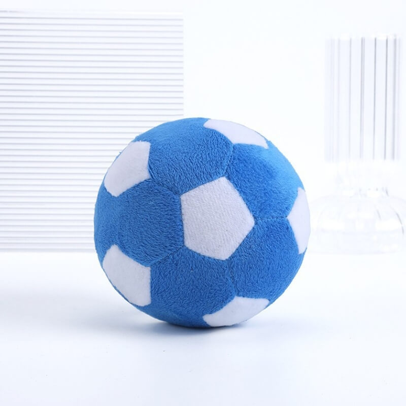 Interaktives Fußball-Plüsch-Kauspielzeug, quietschendes Hundespielzeug