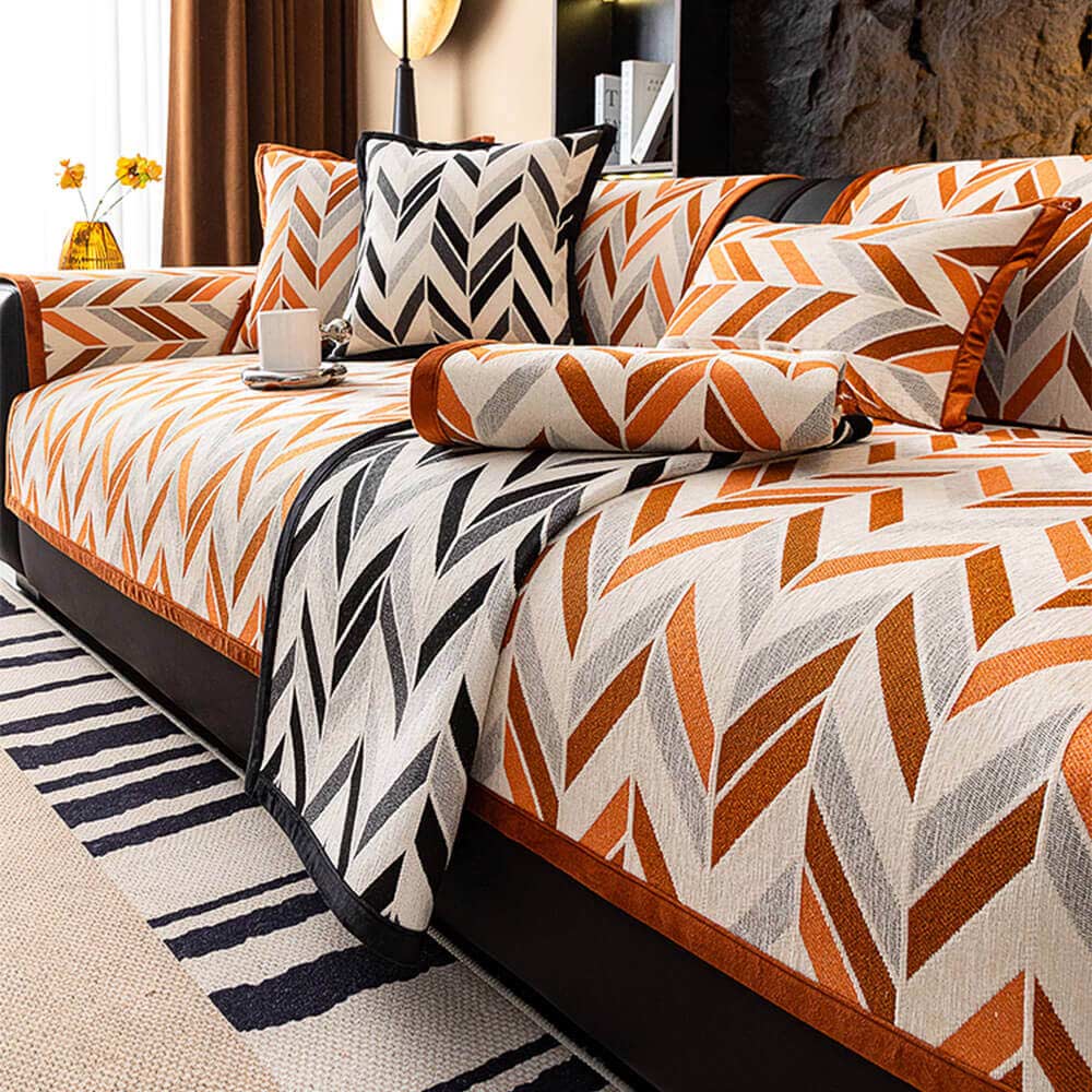 Modern Scandinavian Pet-Friendly Chenille Non-Slip Couch Cover