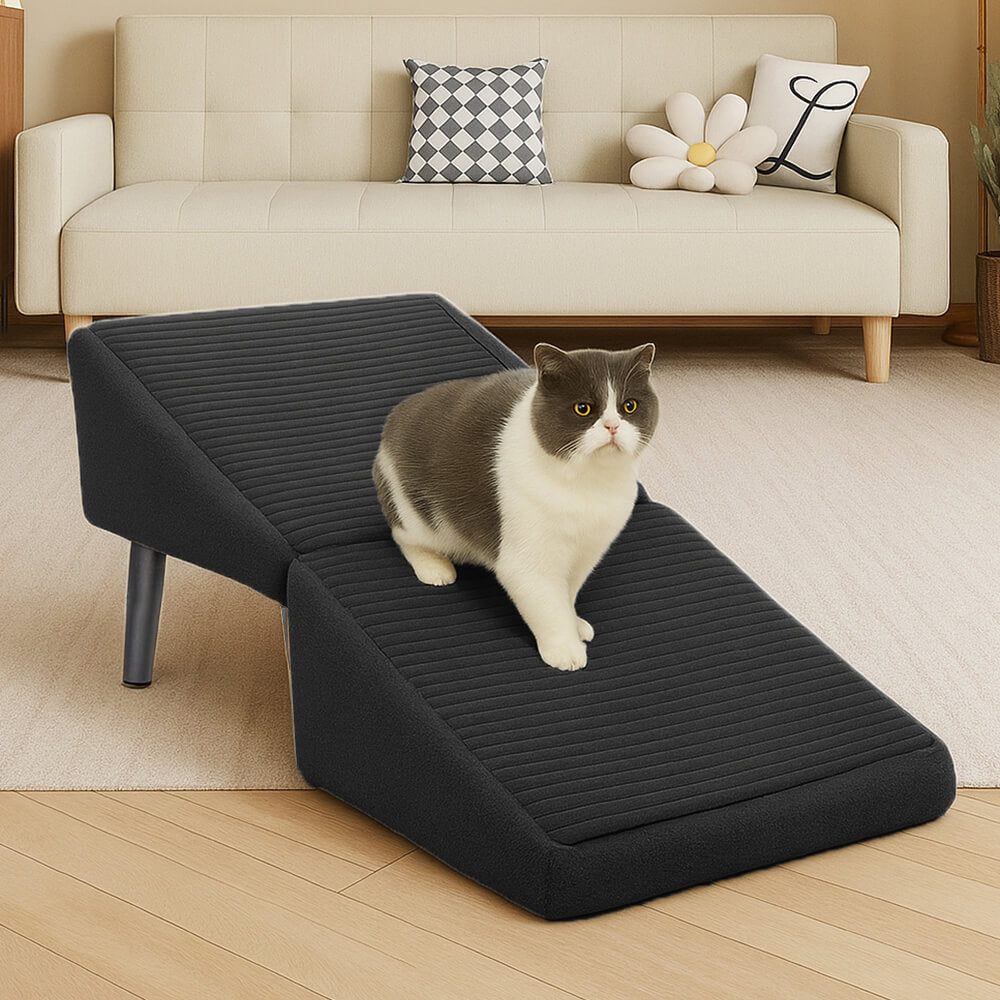 2-in-1 Convertible Wooden Home Step Stool Dog Ramp Stairs