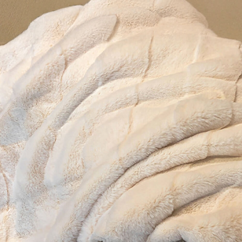 Elegante tela da letto a doppia faccia in velluto in pelliccia di coniglio in finto coniglio