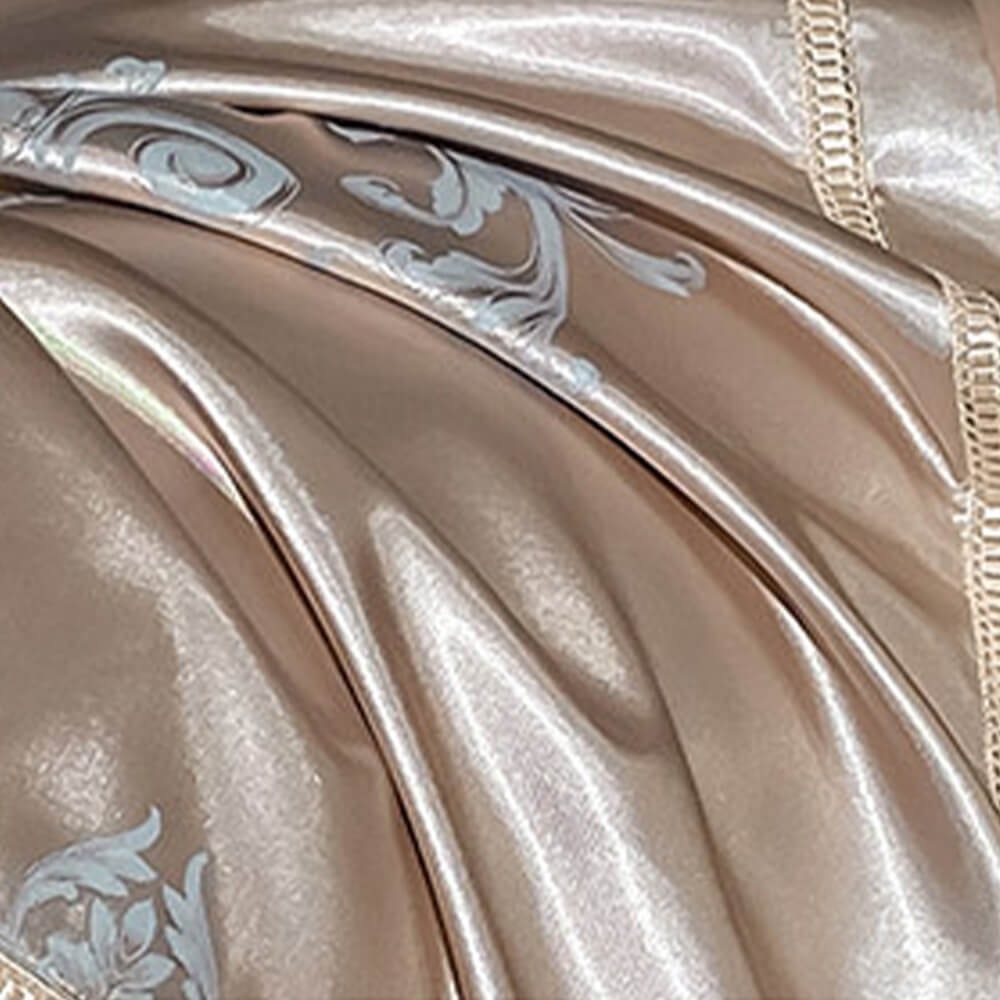Set di letti a letto di cotone lucido jacquard di ispirazione europea
