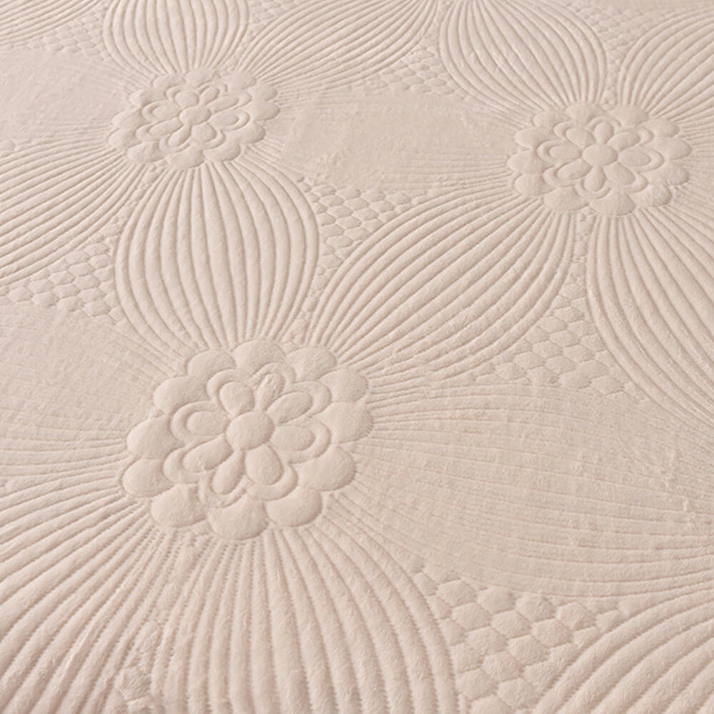 Set di gonne da letto per pile di latte addensato trapuntato floreale