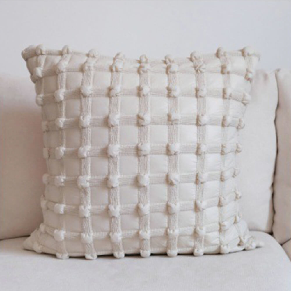 Almohada de sofá de casa lumbar de lujo a cuadros de moda