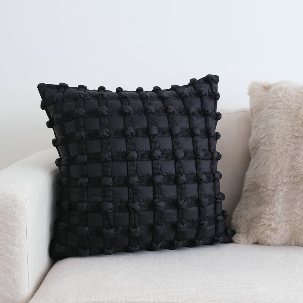 Almohada de sofá de casa lumbar de lujo a cuadros de moda