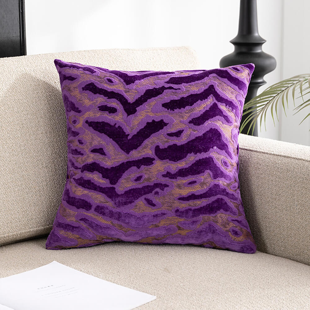 Almohada de sofá de terciopelo de lujo Jacquard Cut Home