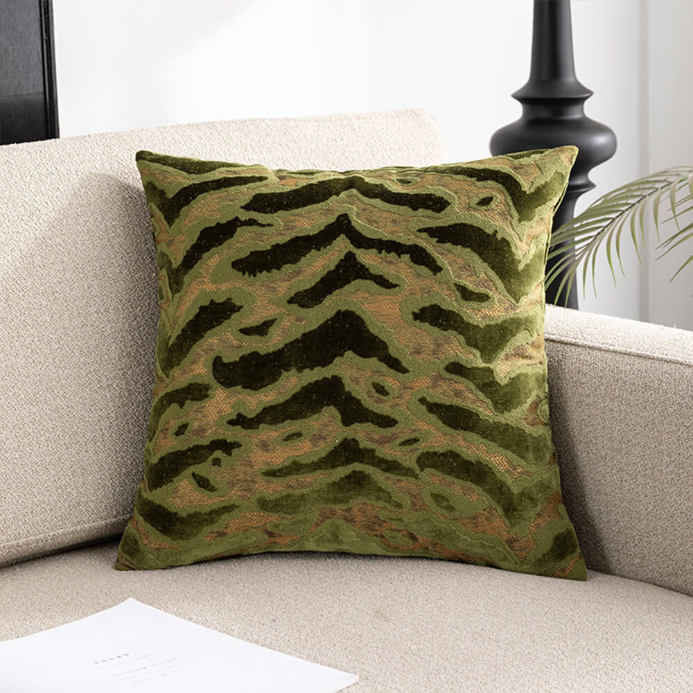 Almohada de sofá de terciopelo de lujo Jacquard Cut Home