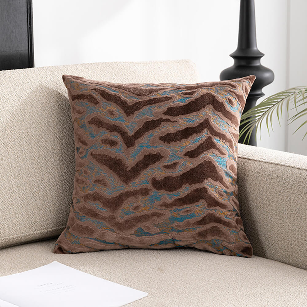 Almohada de sofá de terciopelo de lujo Jacquard Cut Home