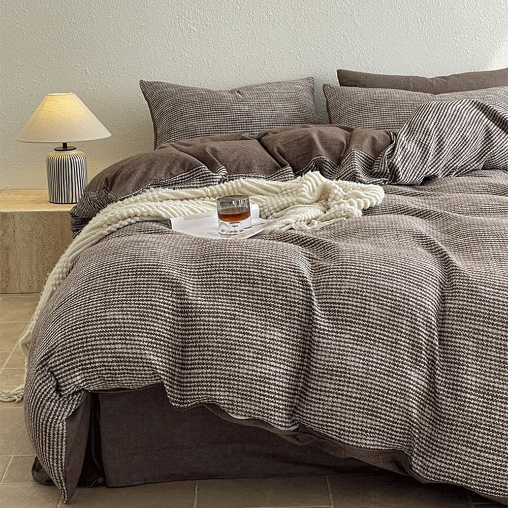 Juego de cama de algodón suave de pecho de sabueso minimalista