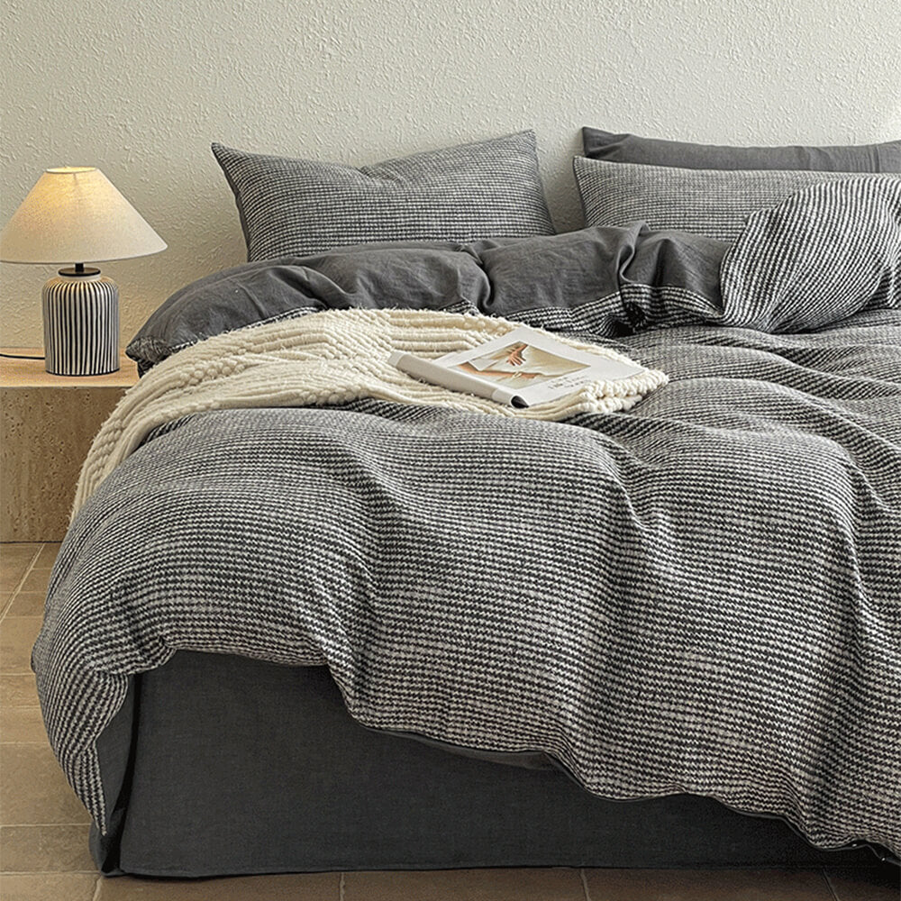 Juego de cama de algodón suave de pecho de sabueso minimalista