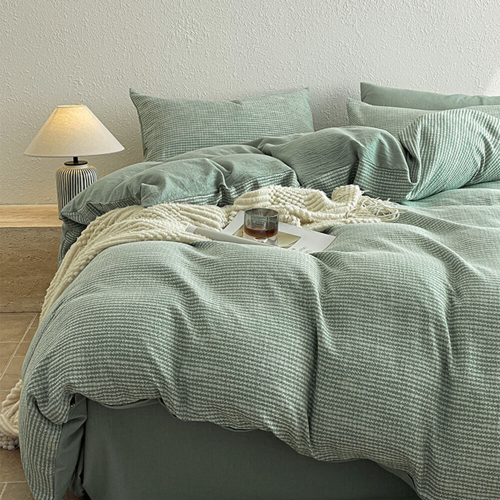 Juego de cama de algodón suave de pecho de sabueso minimalista