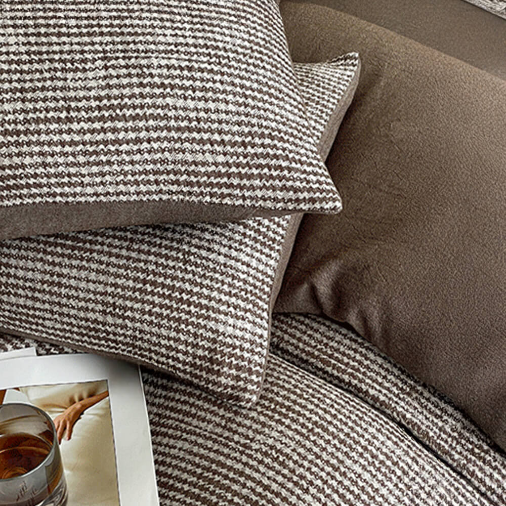 Juego de cama de algodón suave de pecho de sabueso minimalista