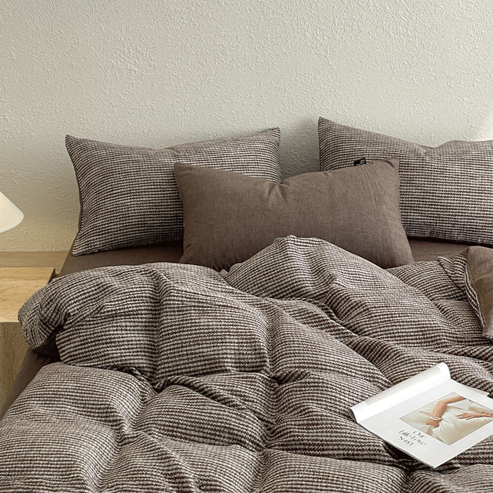 Juego de cama de algodón suave de pecho de sabueso minimalista