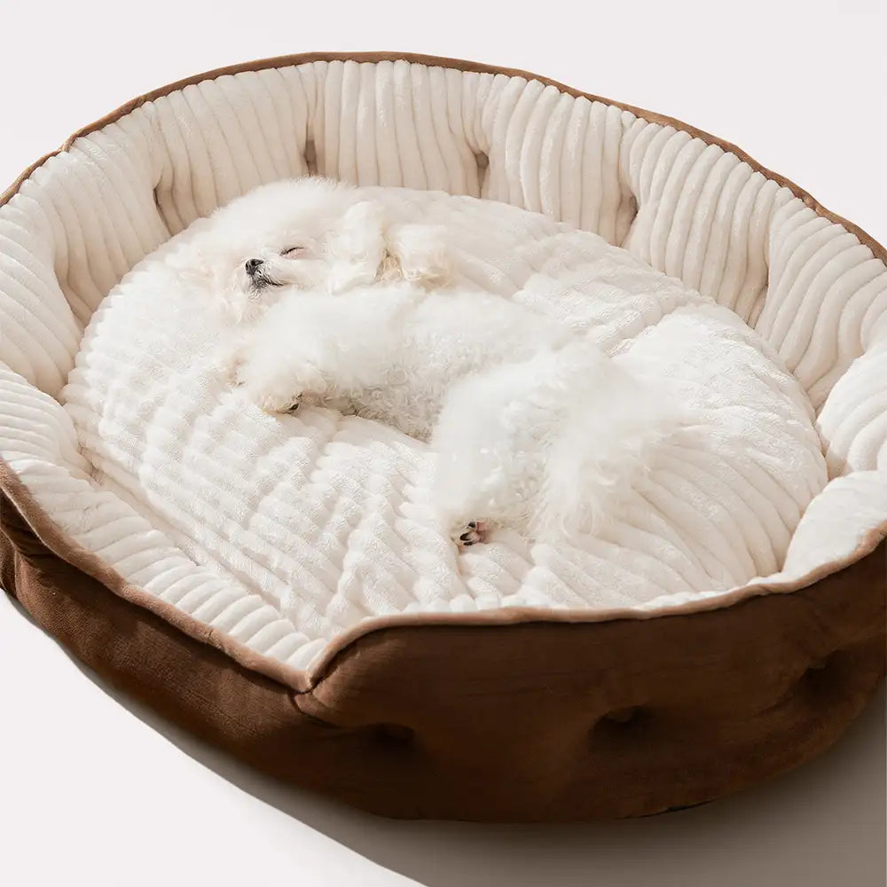 Lácha de lujosa y cómoda cama redonda de sueño profundo cama para perros