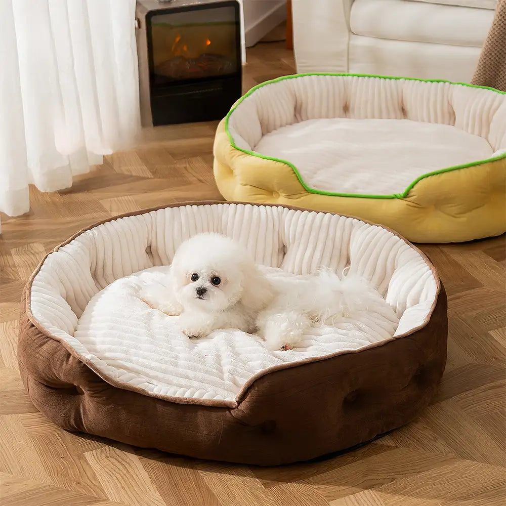 Lácha de lujosa y cómoda cama redonda de sueño profundo cama para perros