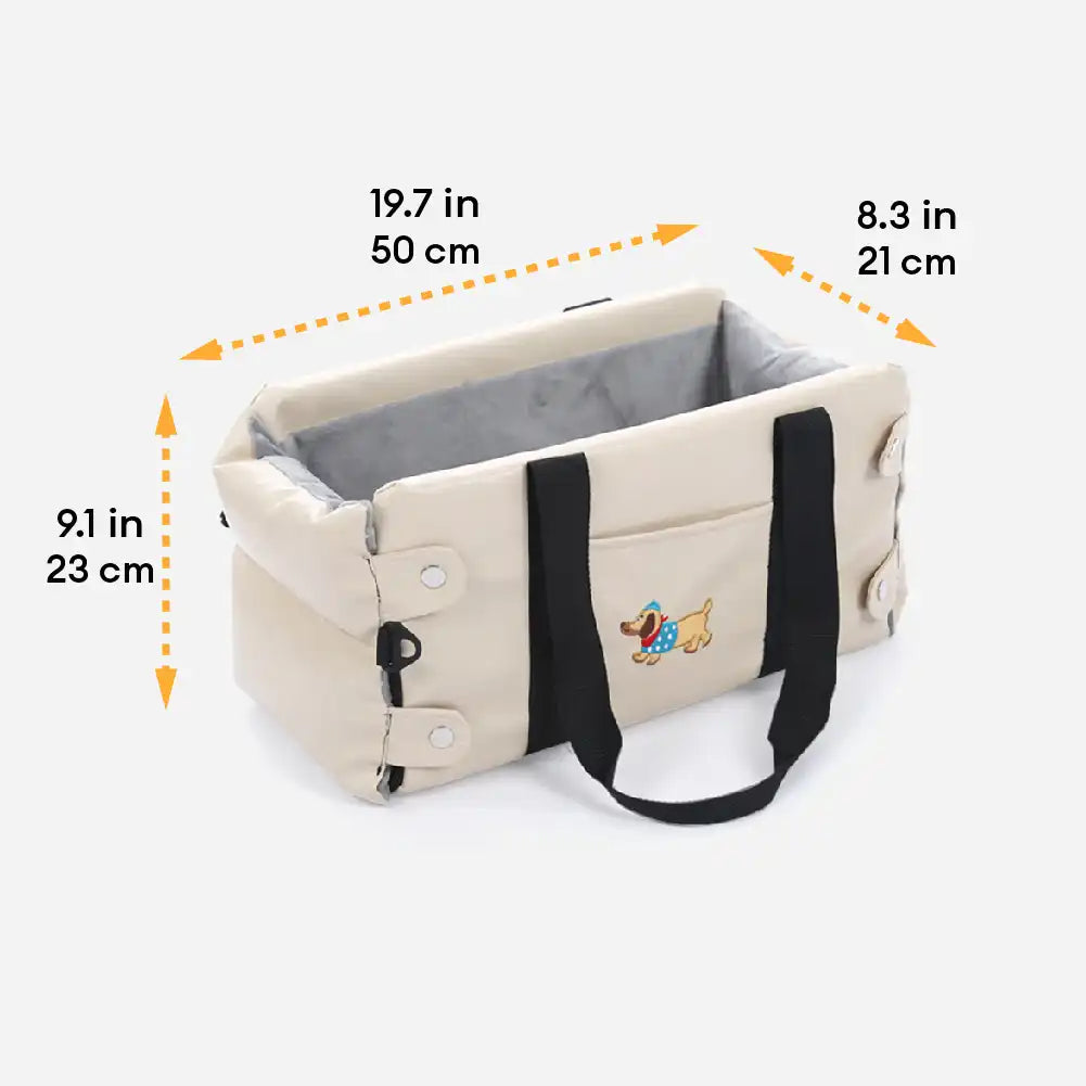 Asiento de auto para mascotas de la consola de mascotas de cuero de forma portátil Faux