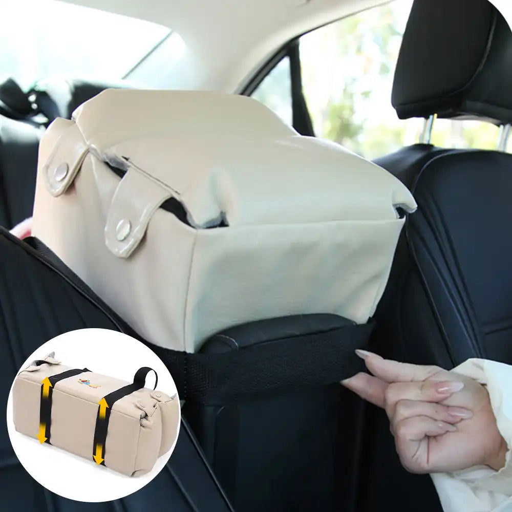Asiento de auto para mascotas de la consola de mascotas de cuero de forma portátil Faux