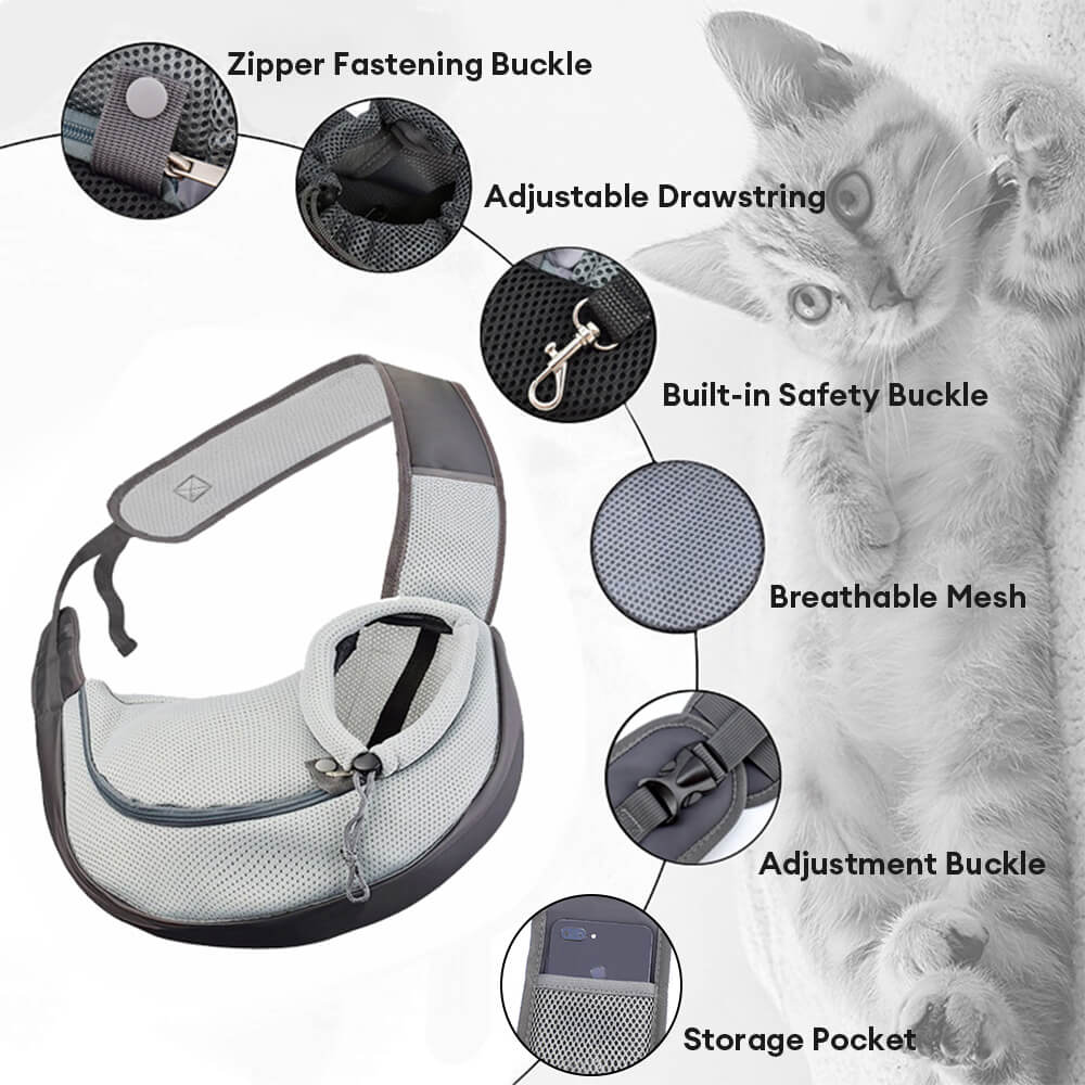 Elegante borsa portante portatile per cani e gatto in pelle