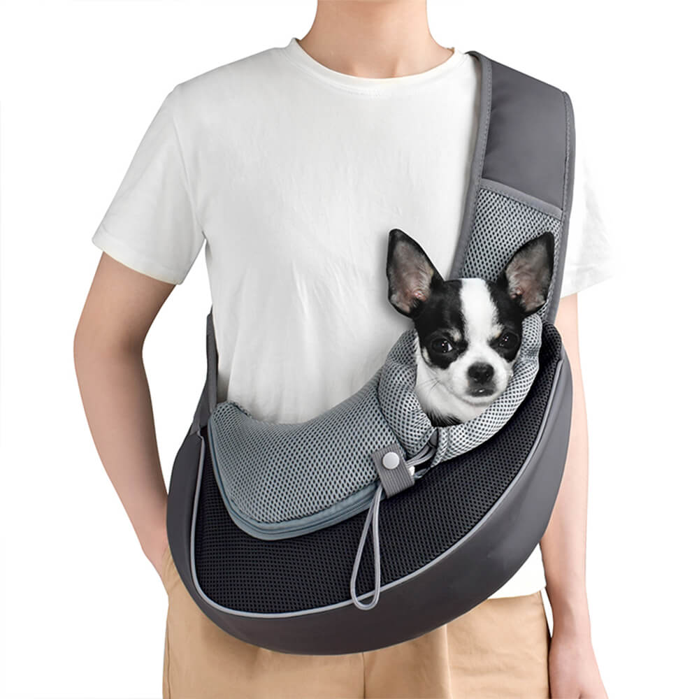 Elegante borsa portante portatile per cani e gatto in pelle