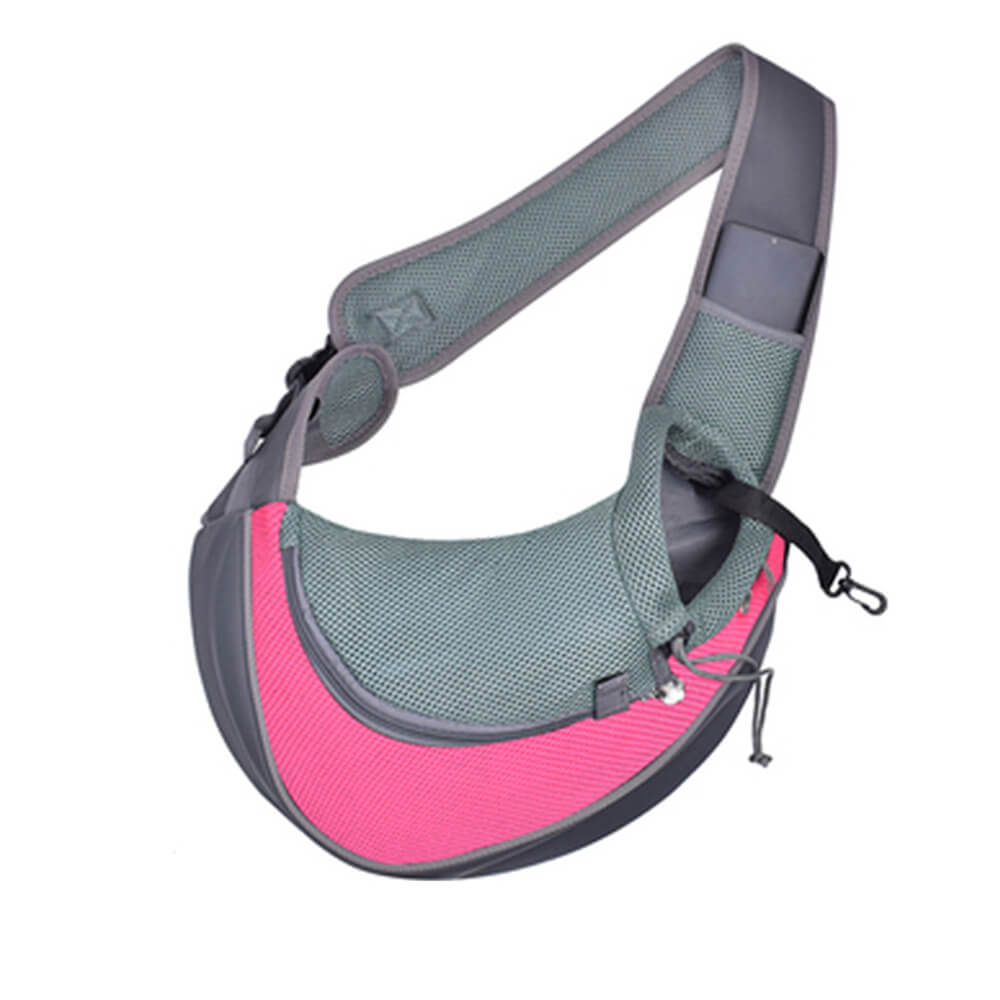 Elegante borsa portante portatile per cani e gatto in pelle