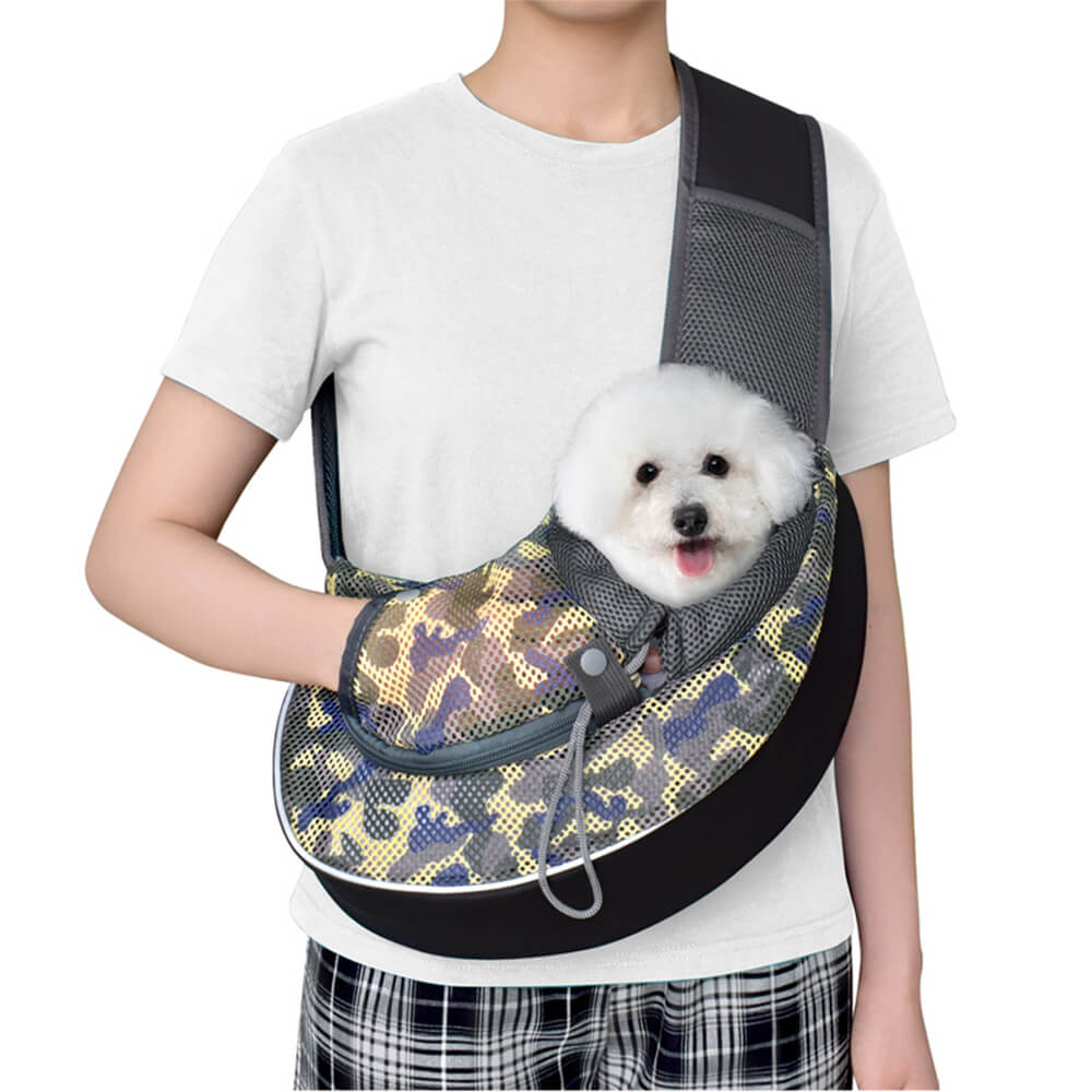 Elegante borsa portante portatile per cani e gatto in pelle