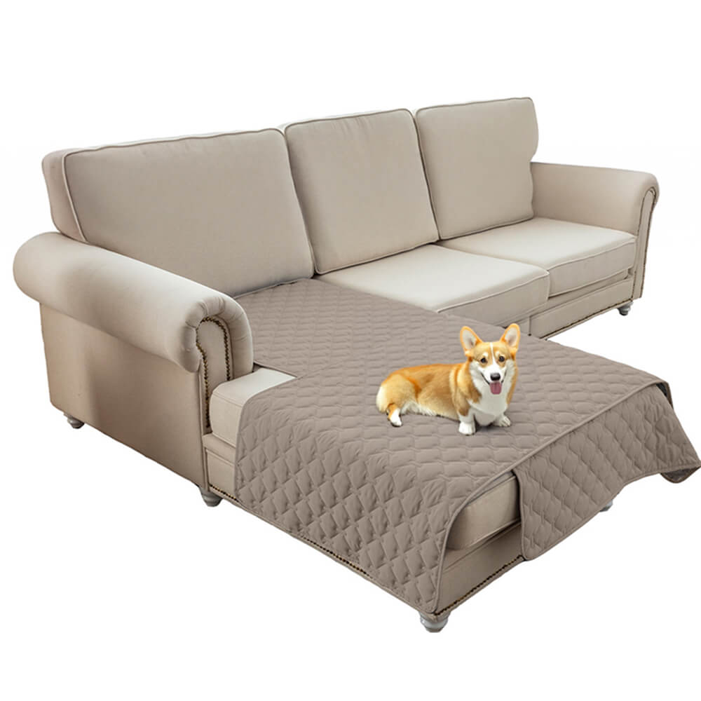 Coperchio di divano per animali trapuntato con diamante impermeabile e non slip-Protezione elegante per mobili