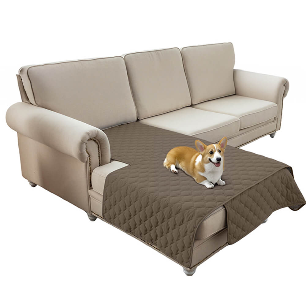 Coperchio di divano per animali trapuntato con diamante impermeabile e non slip-Protezione elegante per mobili