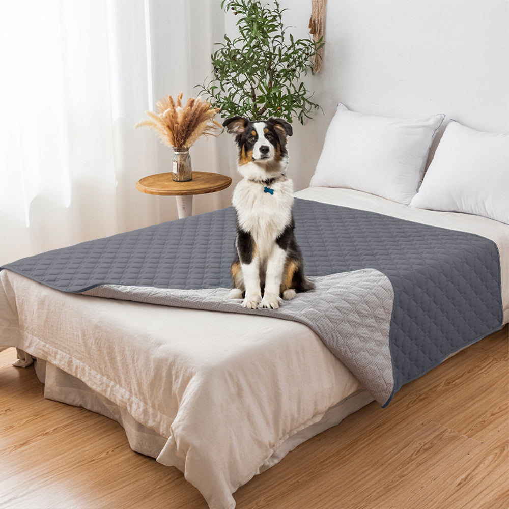 Coperchio di divano per animali trapuntato con diamante impermeabile e non slip-Protezione elegante per mobili