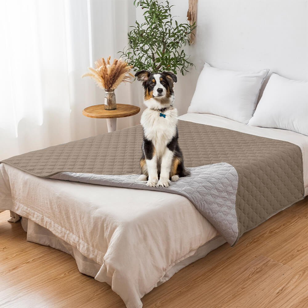 Coperchio di divano per animali trapuntato con diamante impermeabile e non slip-Protezione elegante per mobili
