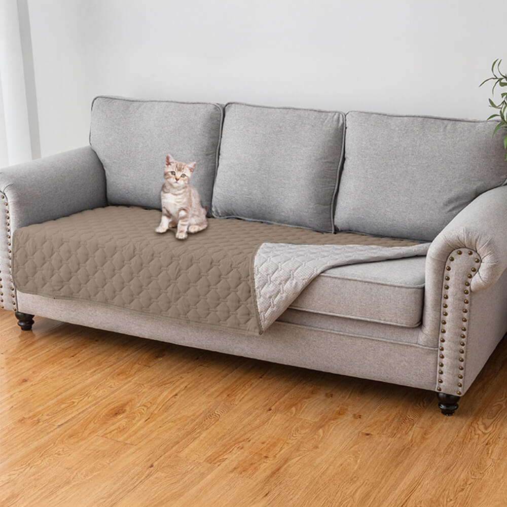 Coperchio di divano per animali trapuntato con diamante impermeabile e non slip-Protezione elegante per mobili