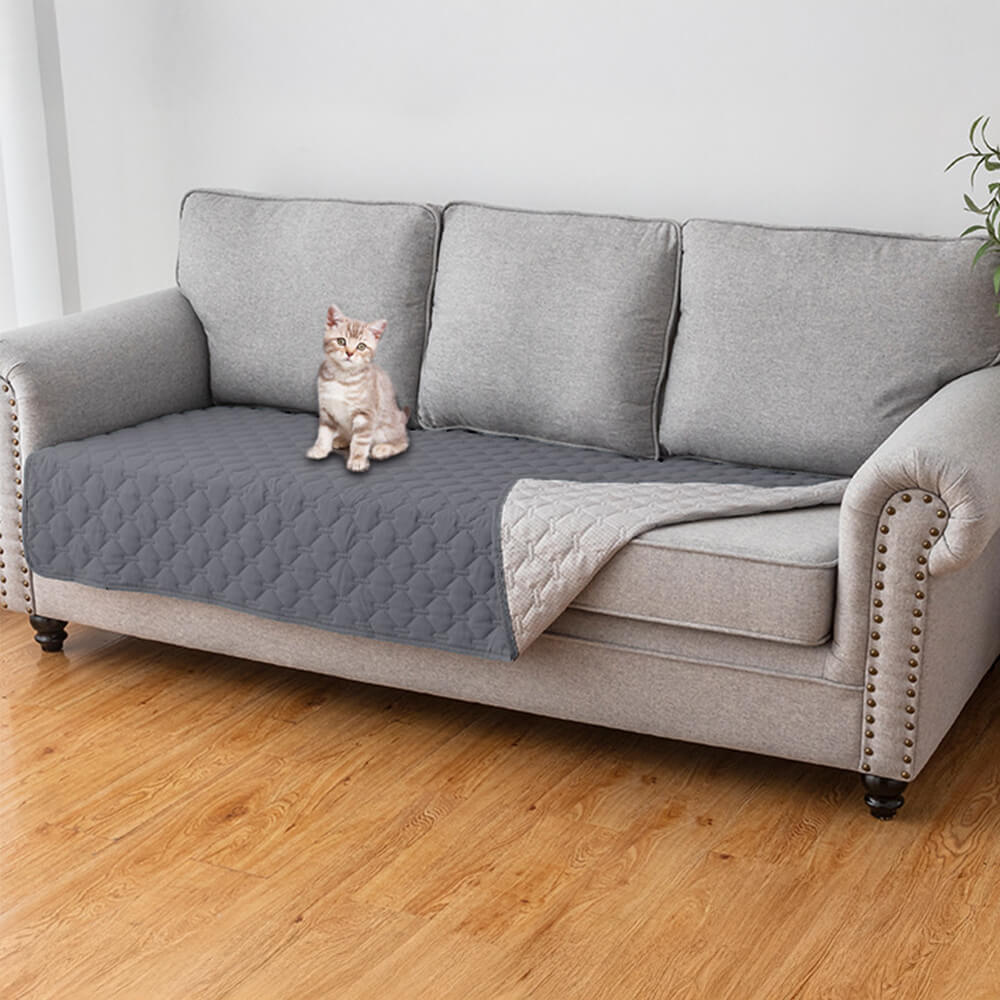 Coperchio di divano per animali trapuntato con diamante impermeabile e non slip-Protezione elegante per mobili