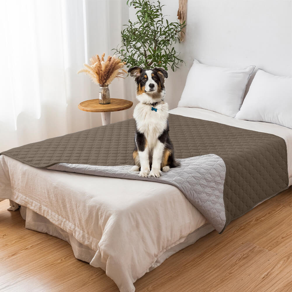 Coperchio di divano per animali trapuntato con diamante impermeabile e non slip-Protezione elegante per mobili