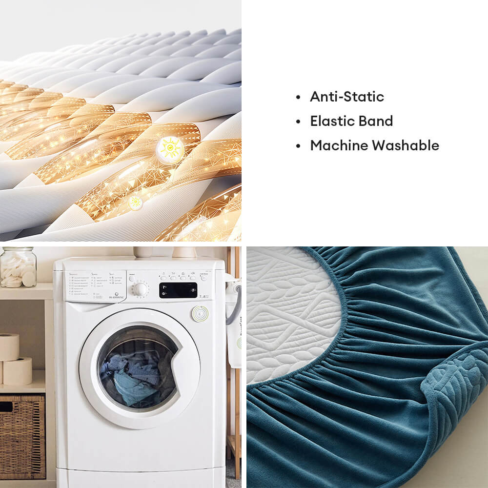 Cubierta de lámina de terciopelo acolchado de relleno geométrico inspirado en trigo