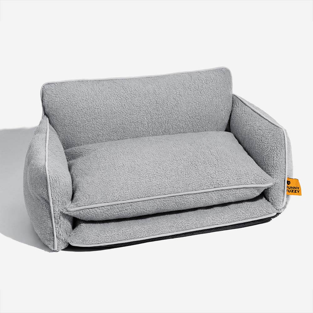 Tapa de la cama - Softswool de doble capa de cordero doble Cama de perros y gatos Cama