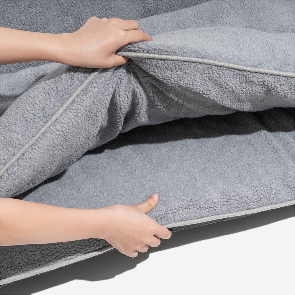 Morbido divano a doppio strato di agnello in finto letto a doppio strato