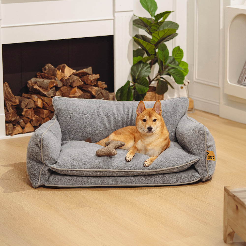 Tapa de la cama - Softswool de doble capa de cordero doble Cama de perros y gatos Cama