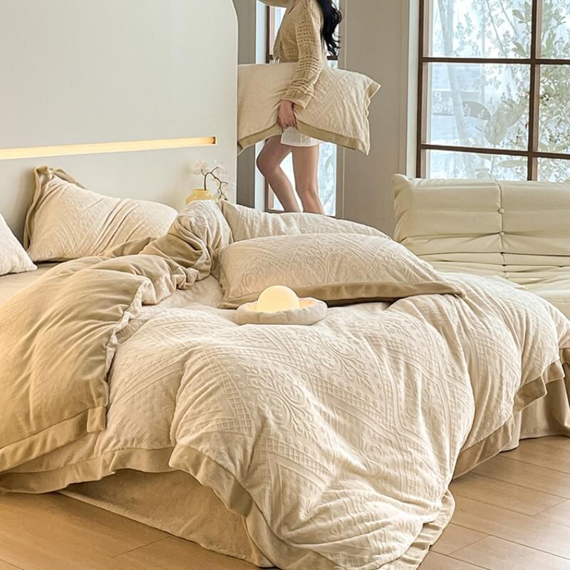 Jacquard Light Luxury Double Velvet Skin Waret Waret Ban