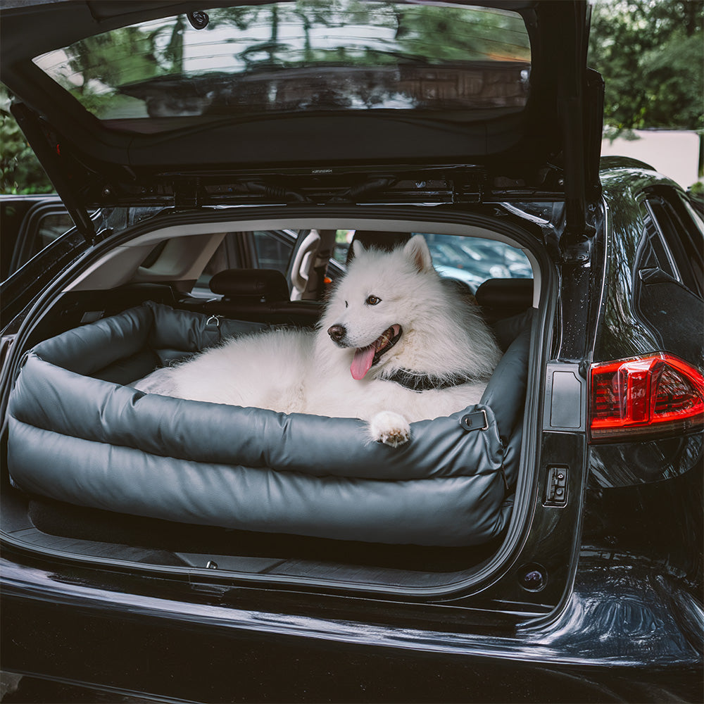 Cama de refuerzo de asiento para perros de cuero para perros de lujo - Voyager urbano