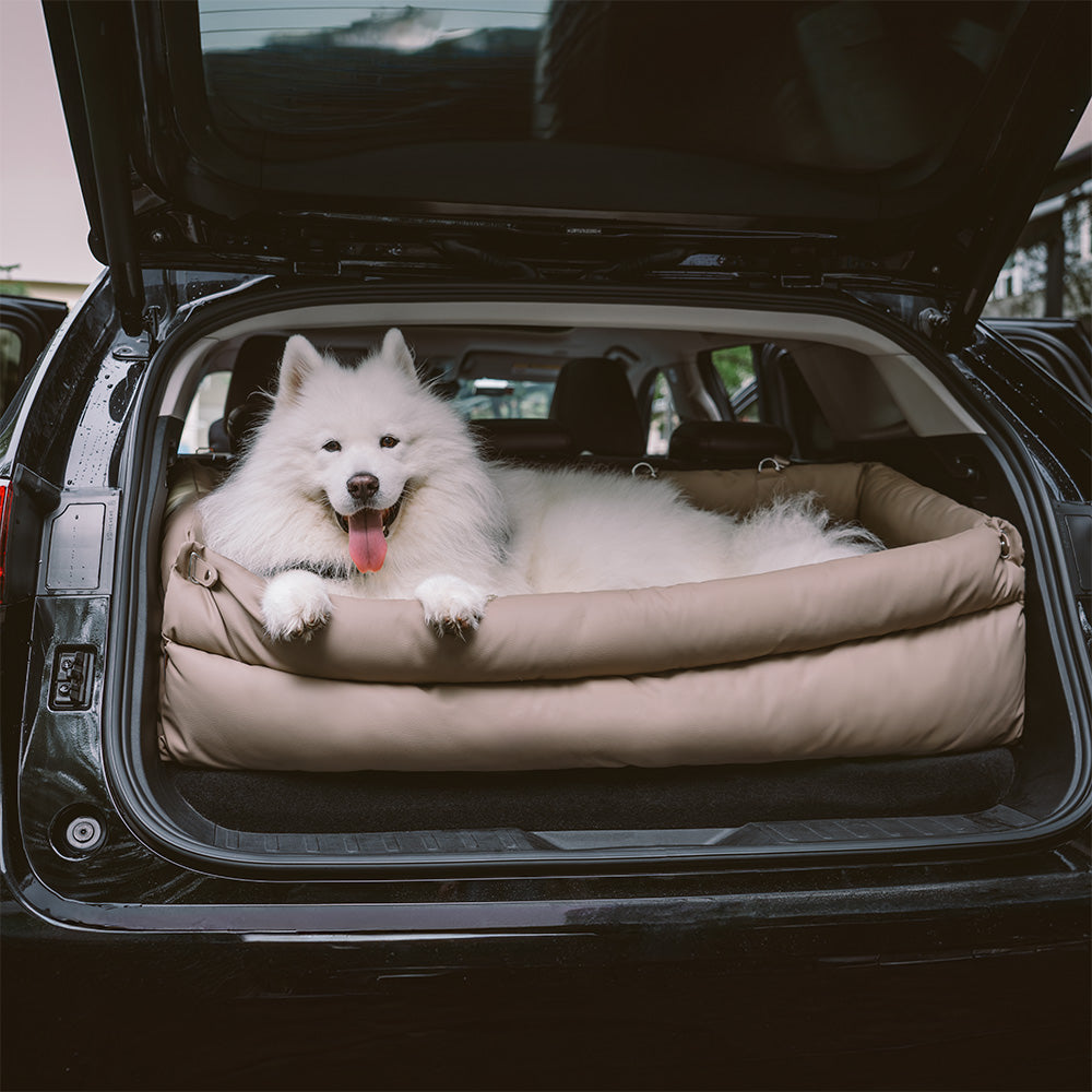 Cama de refuerzo de asiento para perros de cuero para perros de lujo - Voyager urbano
