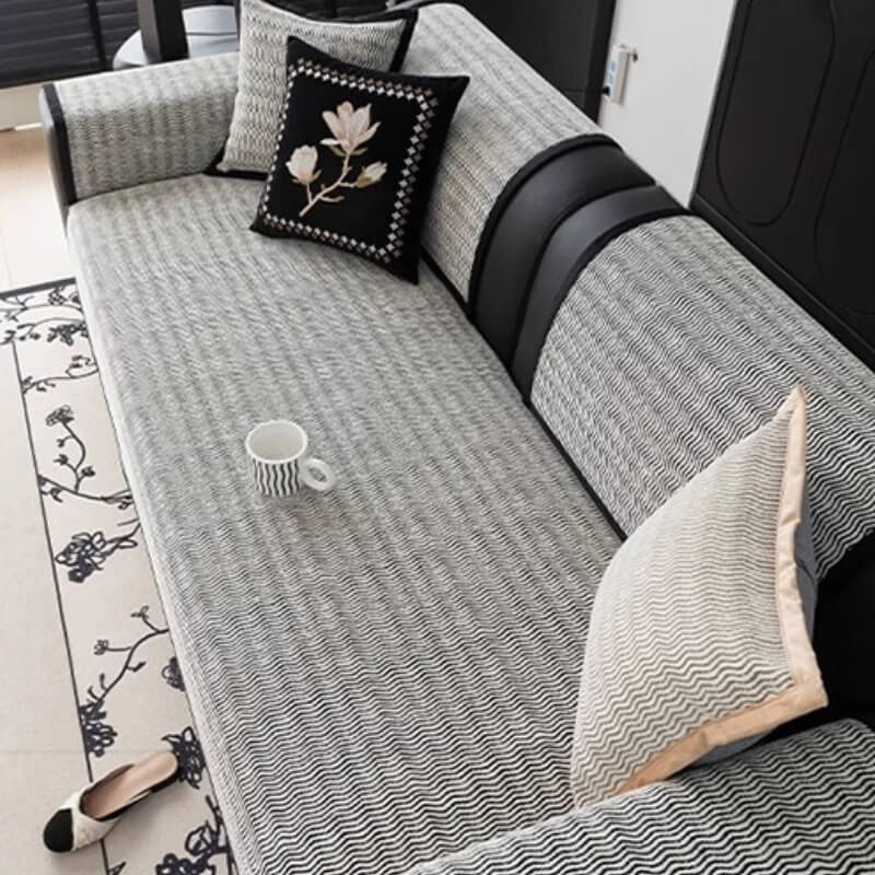 Coperchio di divano non slip resistente al graffio di chenille di lusso leggero