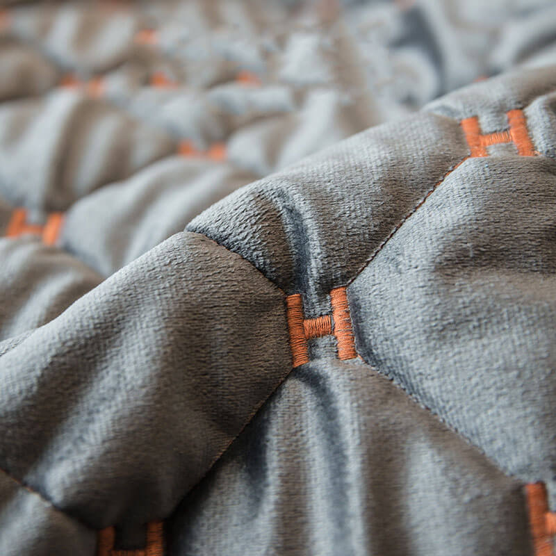 Copertina di divano non slip di velluto trapuntato di lusso