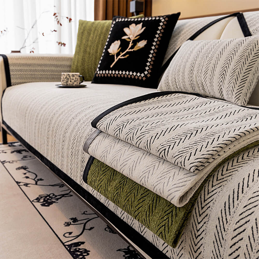 Protezione moderna mobili in tessuto Chenille Protezione anti-scratch Coperchio di divano non slip